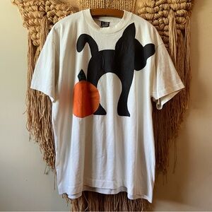 Vintage White and Black Cat Tee